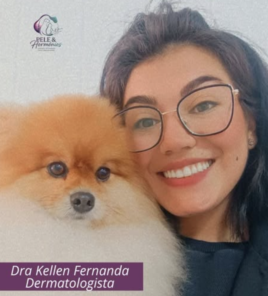 Dra. Kellen Fernanda, médica veterinária especialista em dermatologia